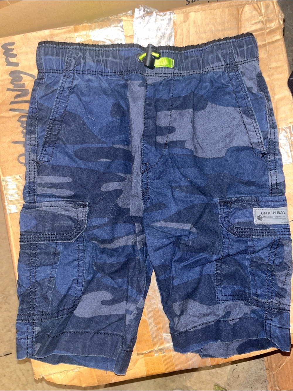 UNIONBAY Navy Blue Camo Cargo Shorts